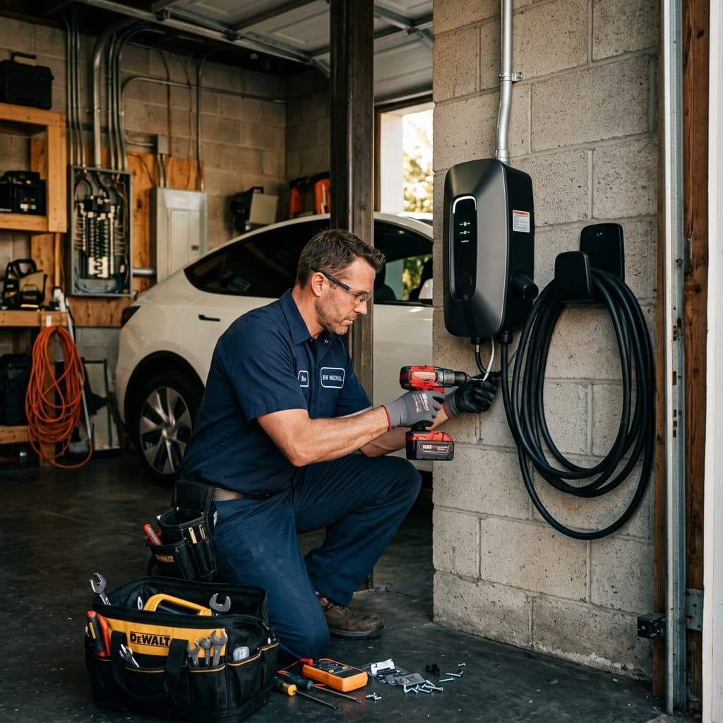 Installazione di una Wallbox di ricarica per auto elettriche nel garage di un'abitazione a Torino