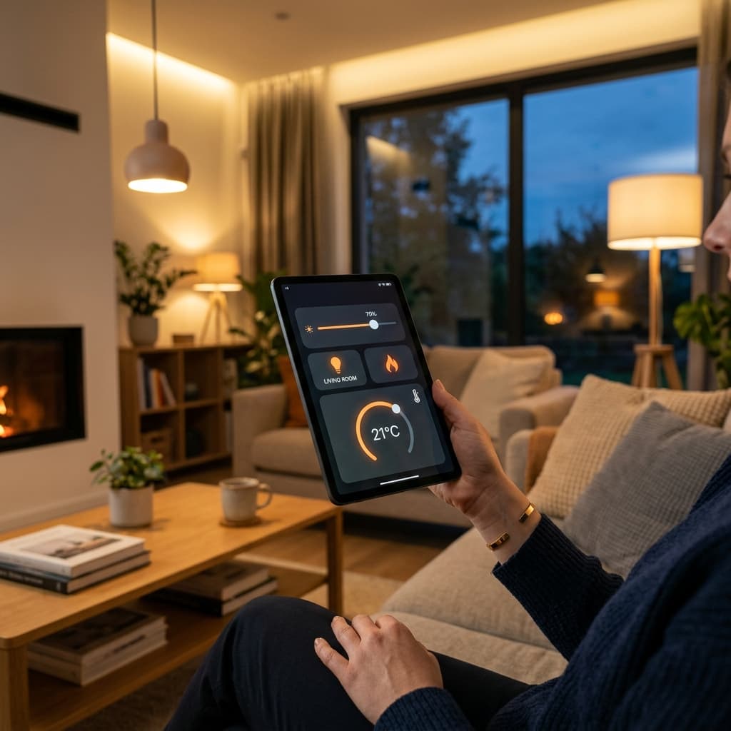 Controllo dell'impianto domotico tramite smartphone e tablet in una Smart Home a Torino