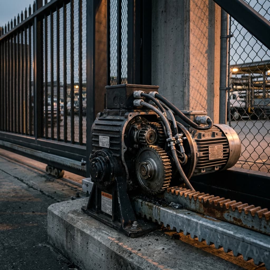 Riparazione di un motore per cancello automatico da parte di un tecnico specializzato a Torino